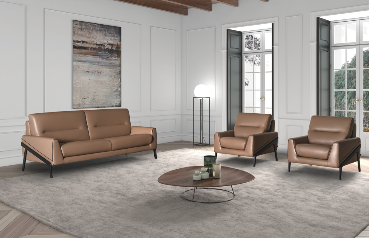 Conjunto de sofá de dois lugares e sofás individuais