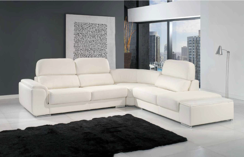 Sofá branco para apartamento moderno